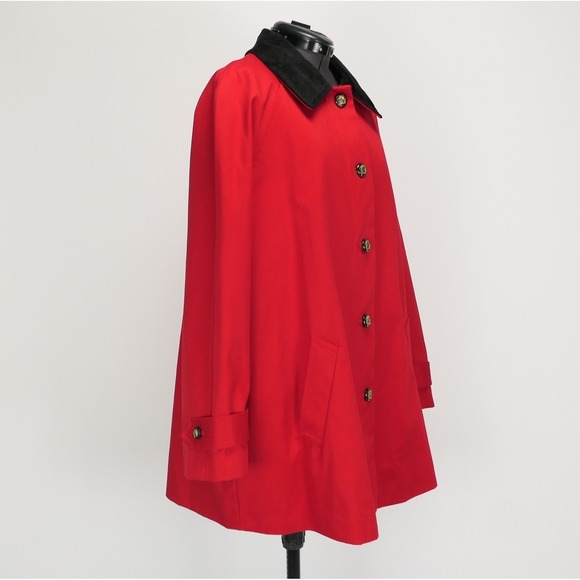 NEW! VTG Ralph Lauren Equestrian Riding Barn Coat Women's 1X Red Cotton Corduroy - Picture 7 of 15